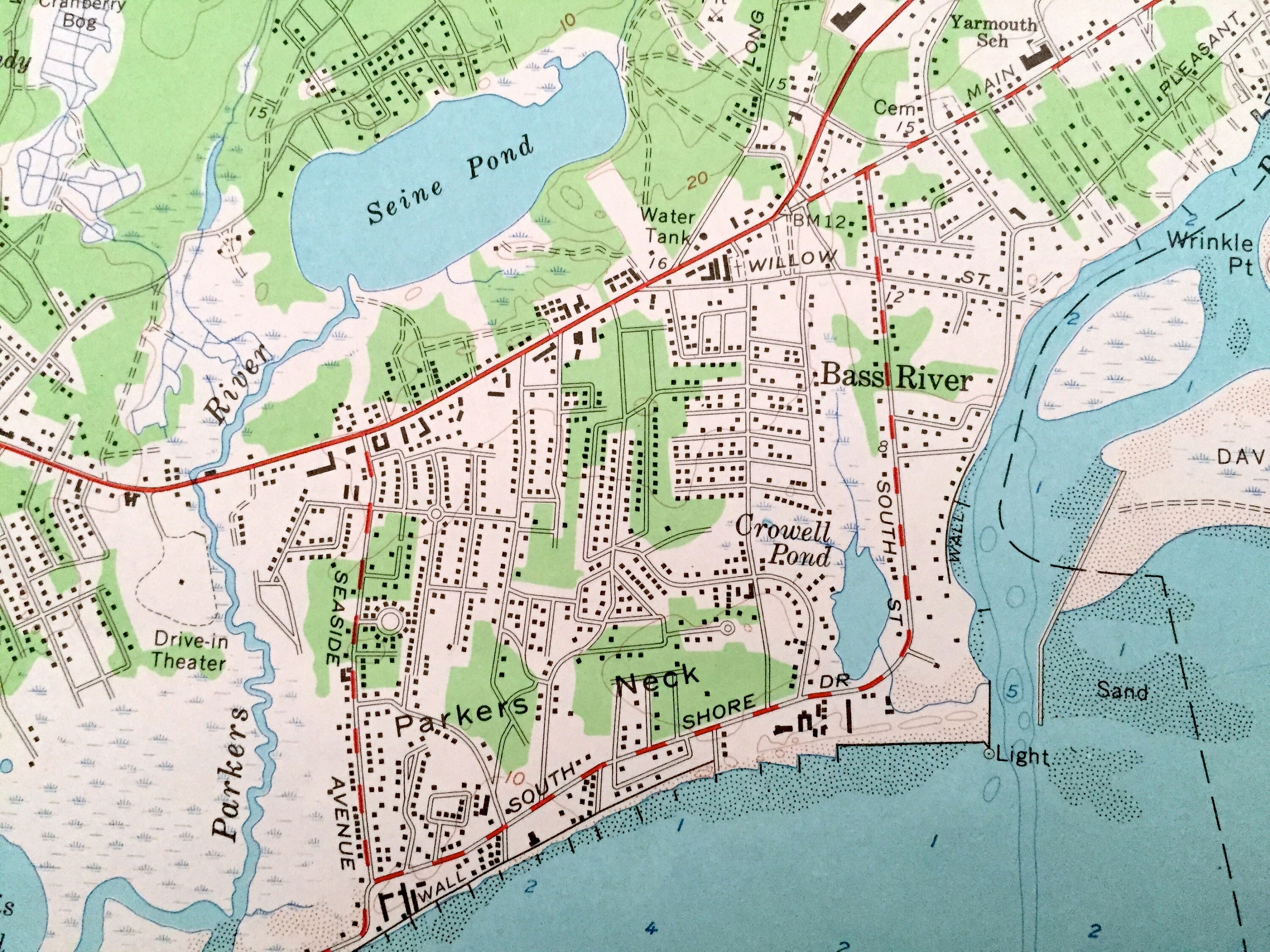 Antiguo Dennis Massachusetts 1961 US Geological Survey Mapa Etsy