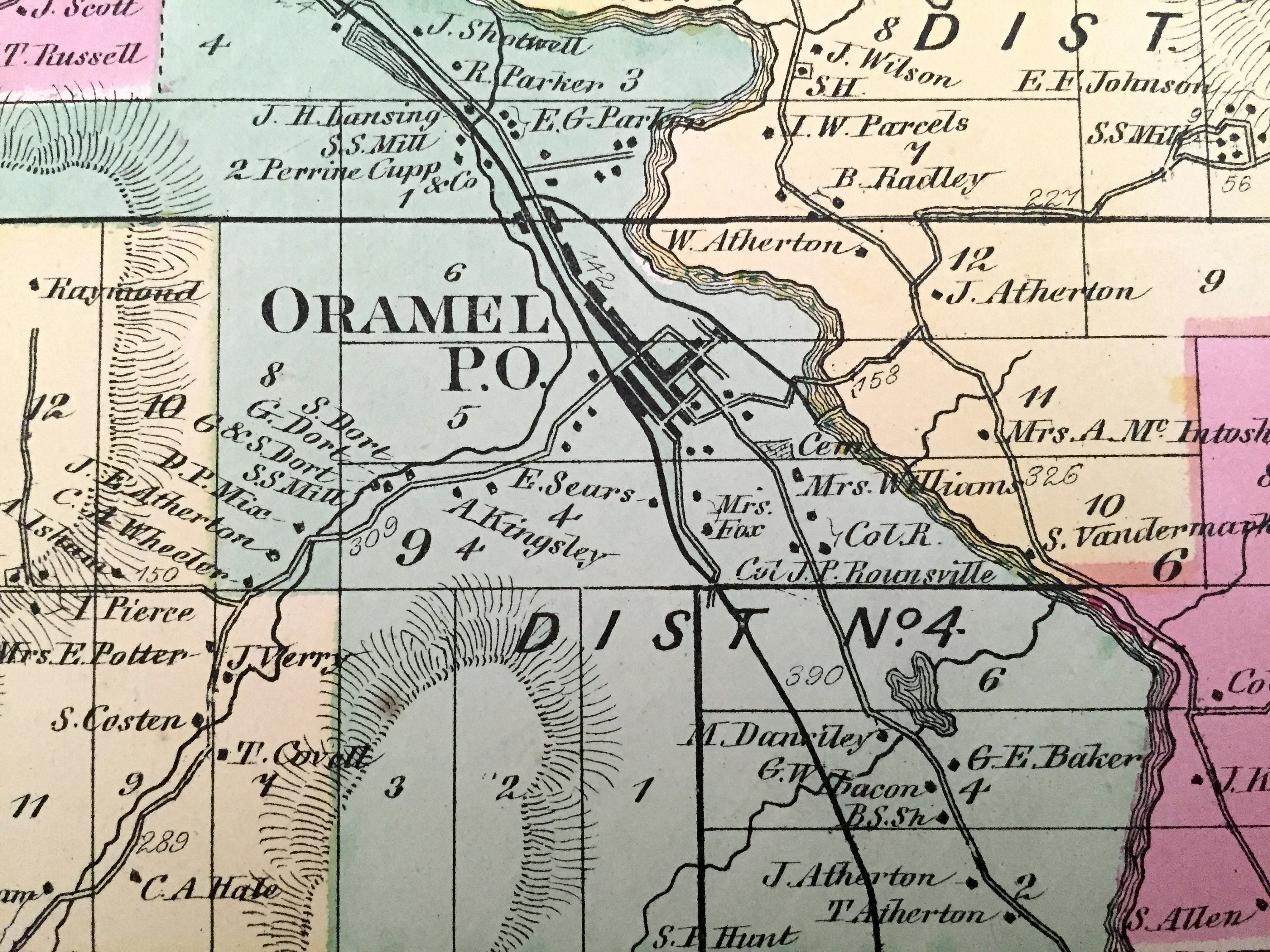 Antique 1869 Caneadea New York Carte de D.G. Beers Atlas of Etsy