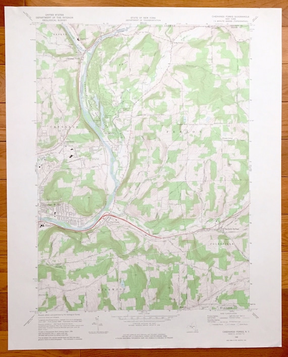 Antique Chenango Forks New York 1968 US Geological Survey Etsy
