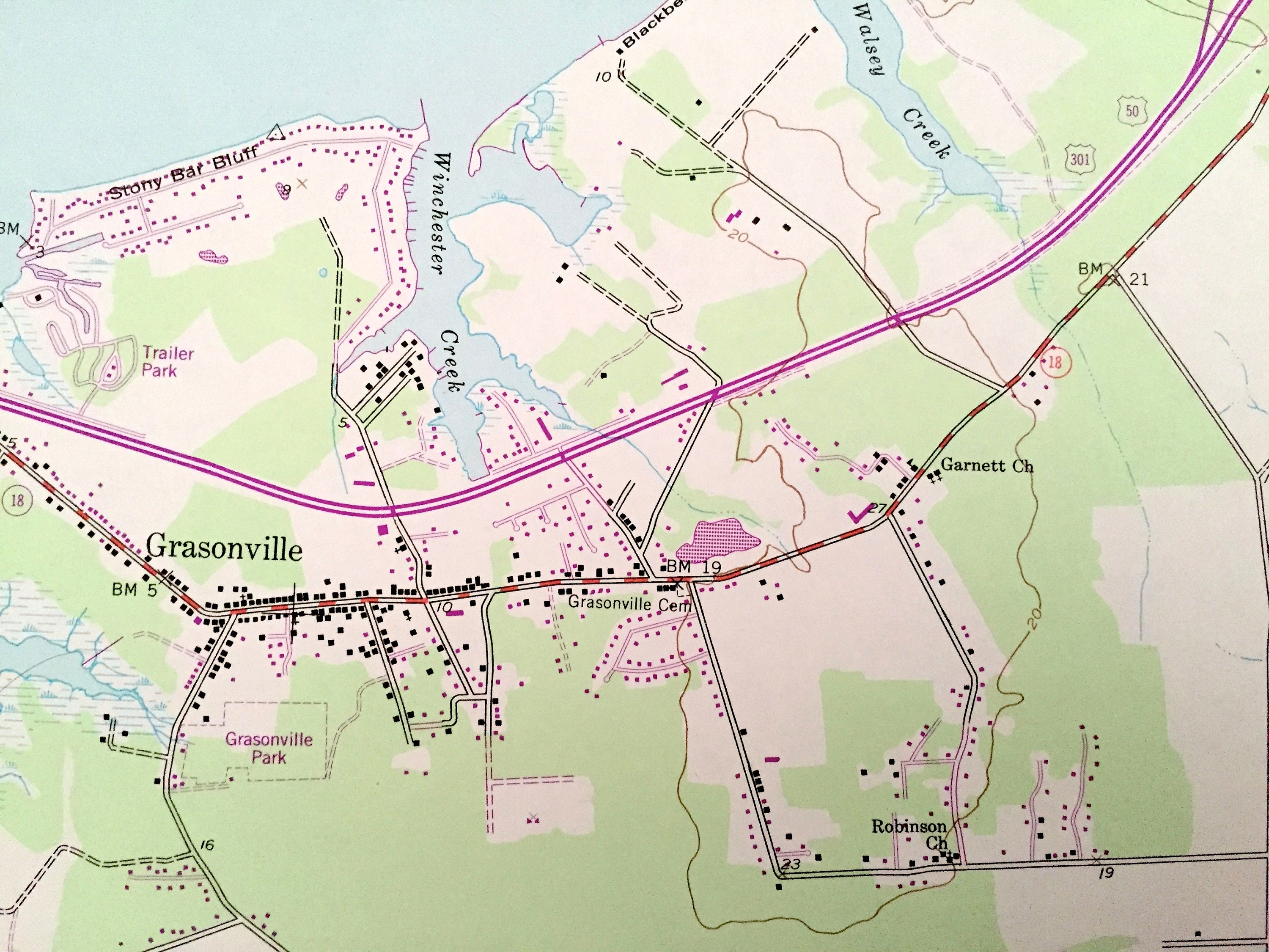 Antique Queenstown Maryland 1942 US Geological Survey Etsy