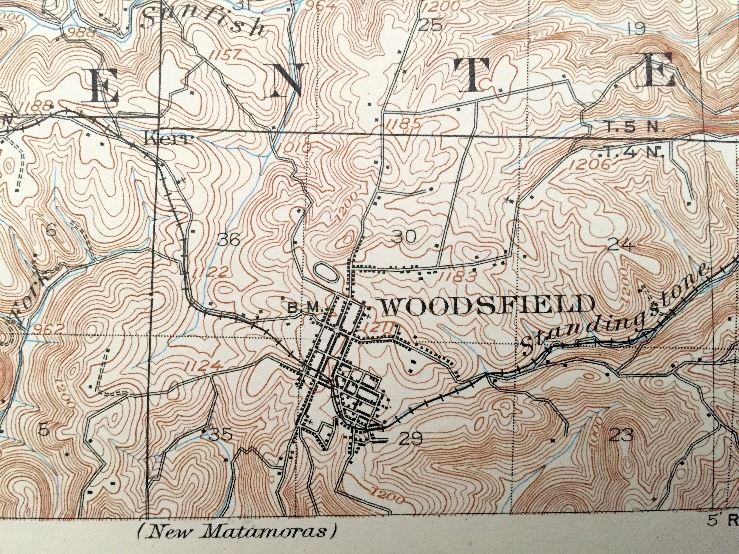 Antique Woodsfield Ohio 1905 US Geological Survey Topographic Etsy