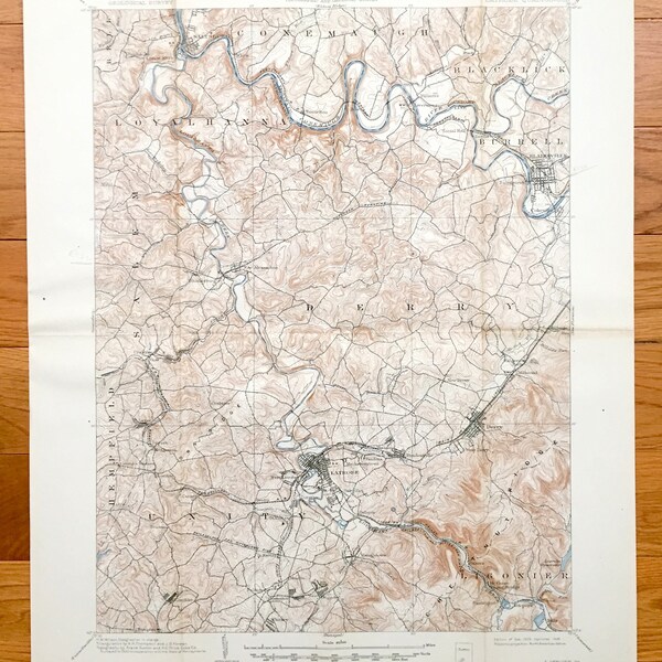 Latrobe Pa Maps Etsy Australia