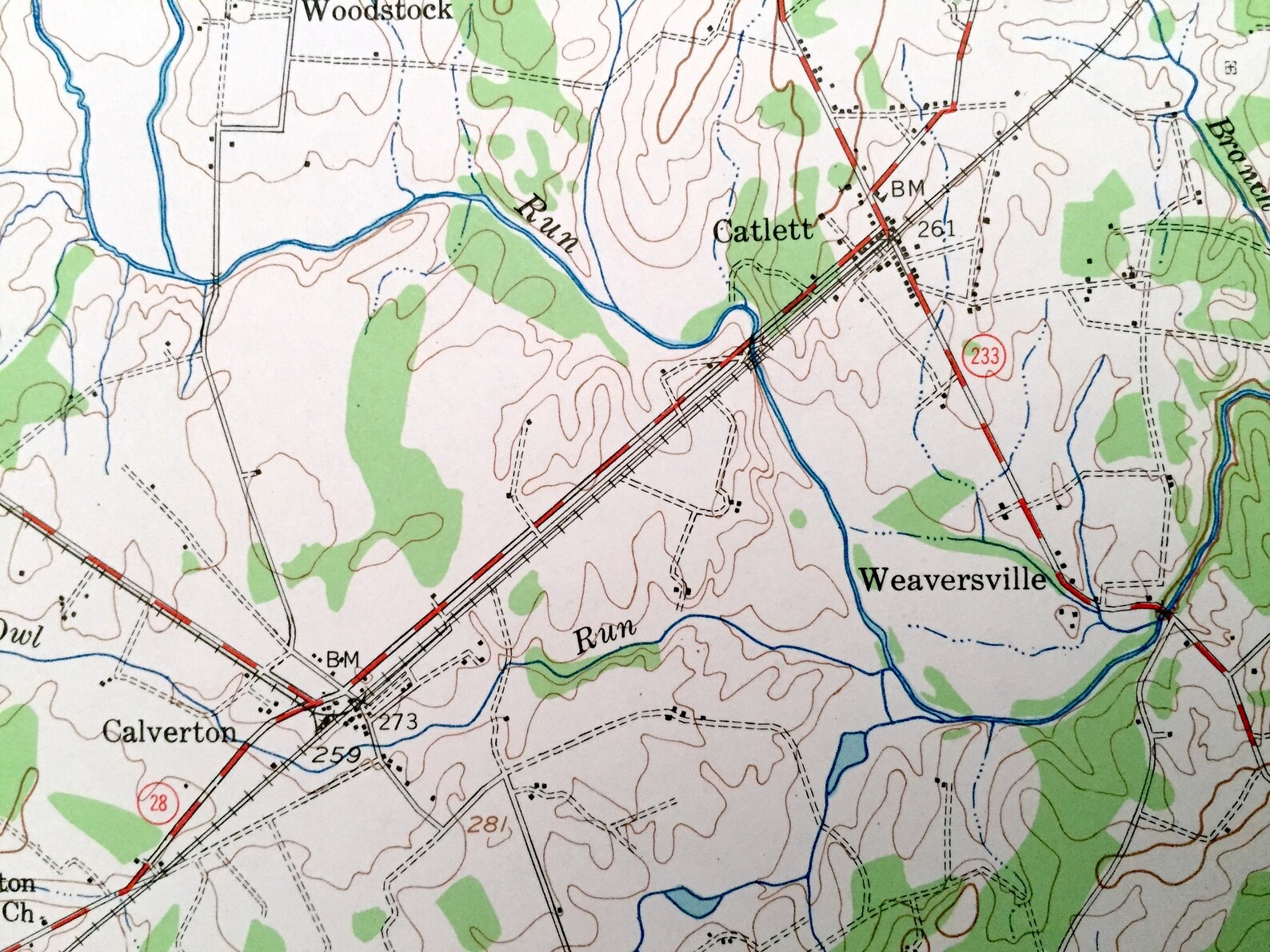 Antique Catlett Virginia 1943 US Geological Survey Etsy