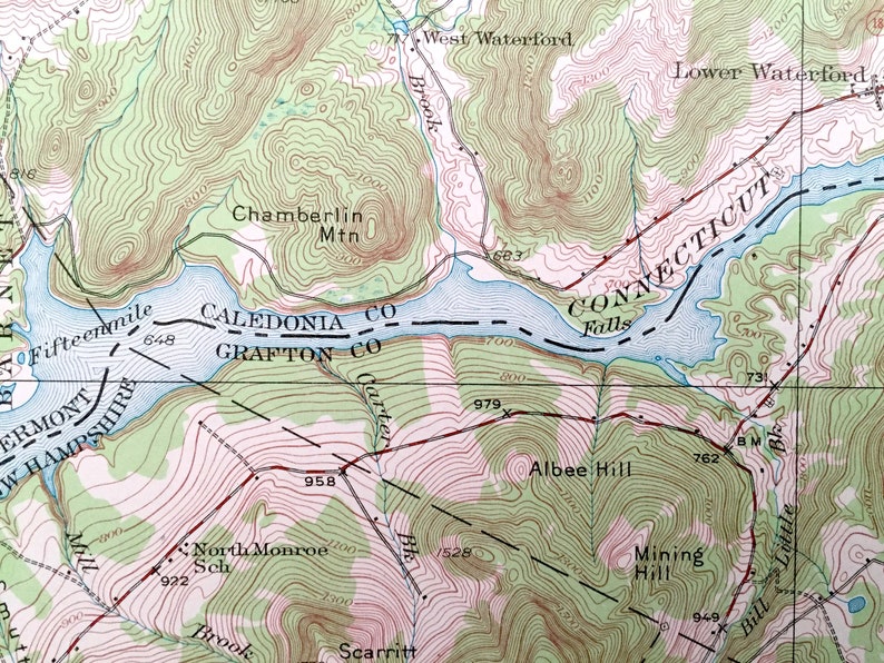 Antique Littleton New Hampshire 1932 US Geological Survey Etsy