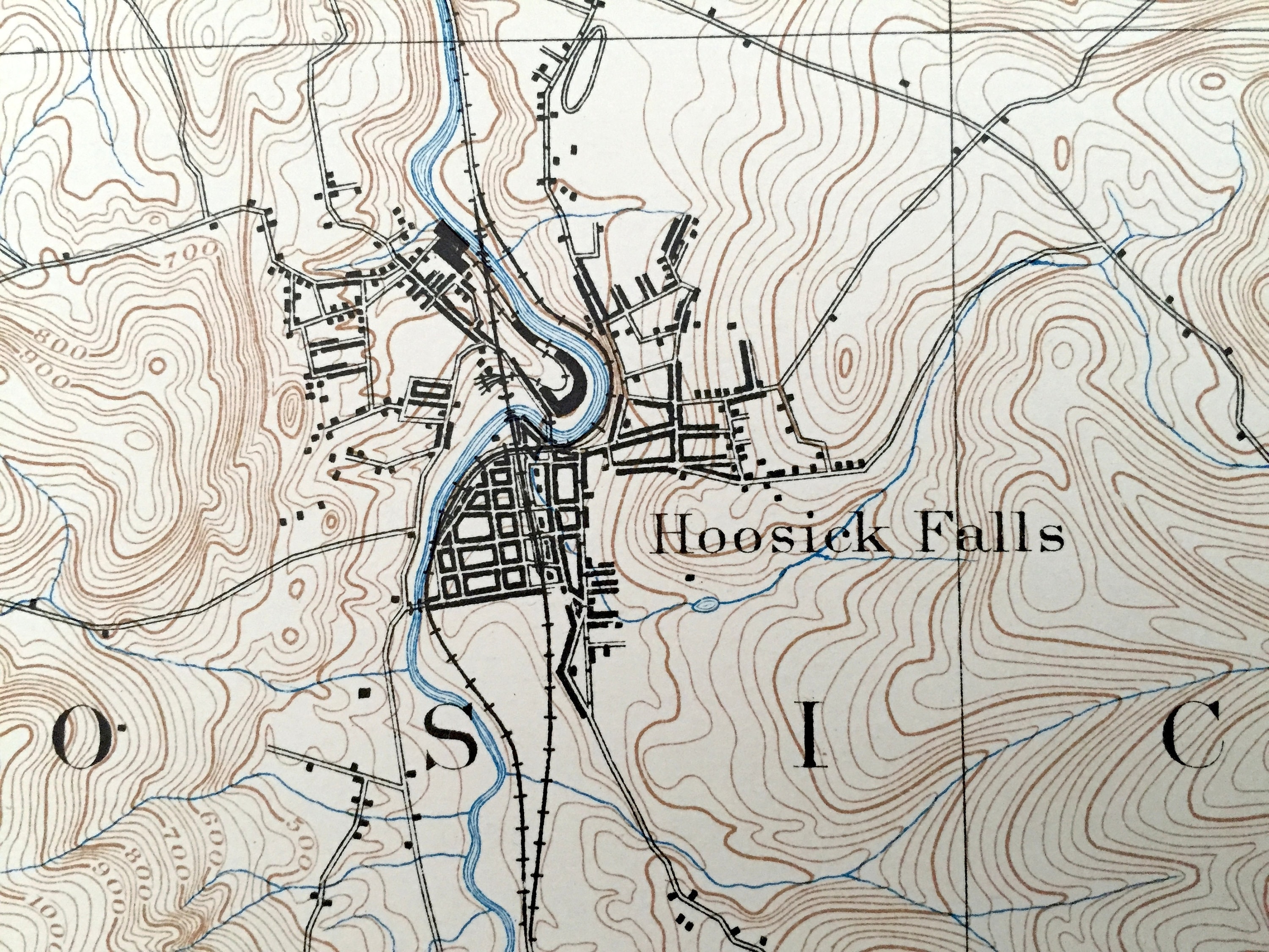 Antique Hoosick Falls New York 1897 US Geological Survey Etsy