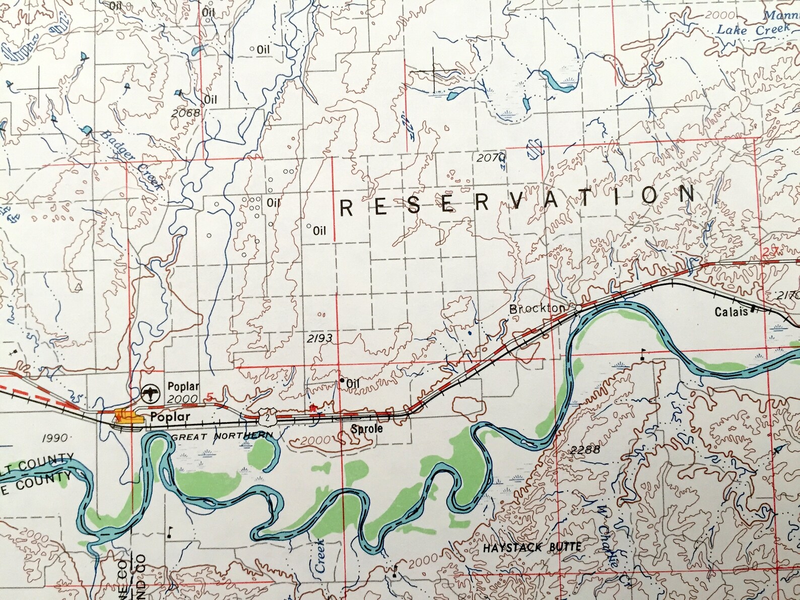 Antique Wolf Point Montana 1954 US Geological Survey | Etsy