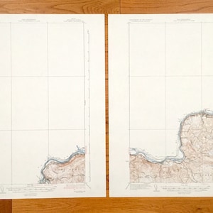 Antikes Frenchville, Maine 1935 US-Amerikanisches Kartographische Untersuchung Topographic Map – Madawaska, St Agatha, Long Lake, St John River, Fort Kent, Aroostook