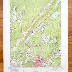 Ancienne carte topographique de Douvres, New Jersey, 1954 US Geological Survey - Morris, comté de Sussex, Jefferson, Rockaway, Roxbury, Denville, Wharton