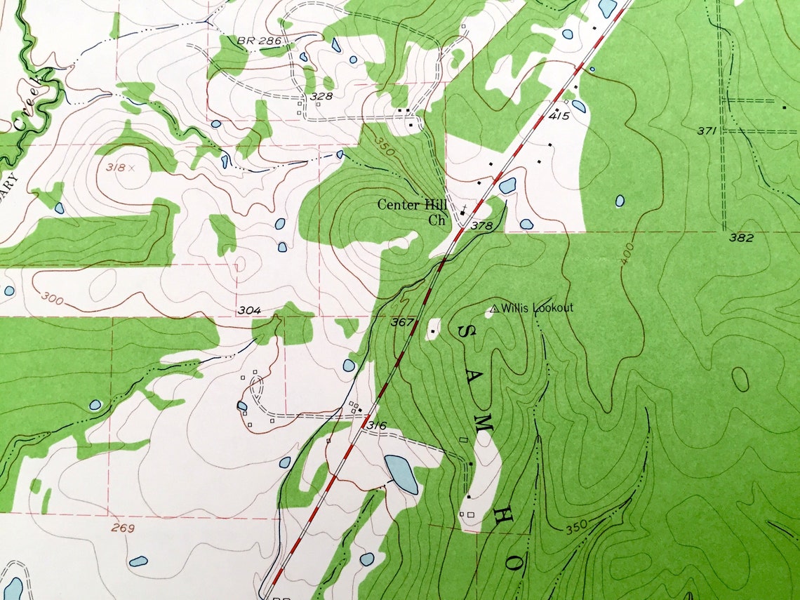 Antique Willis Texas 1960 US Geological Survey Topographic Etsy