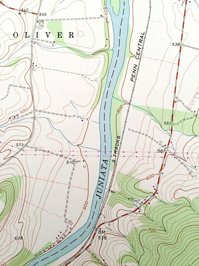 Antique McVeytown Pennsylvania 1961 US Geological Survey Etsy