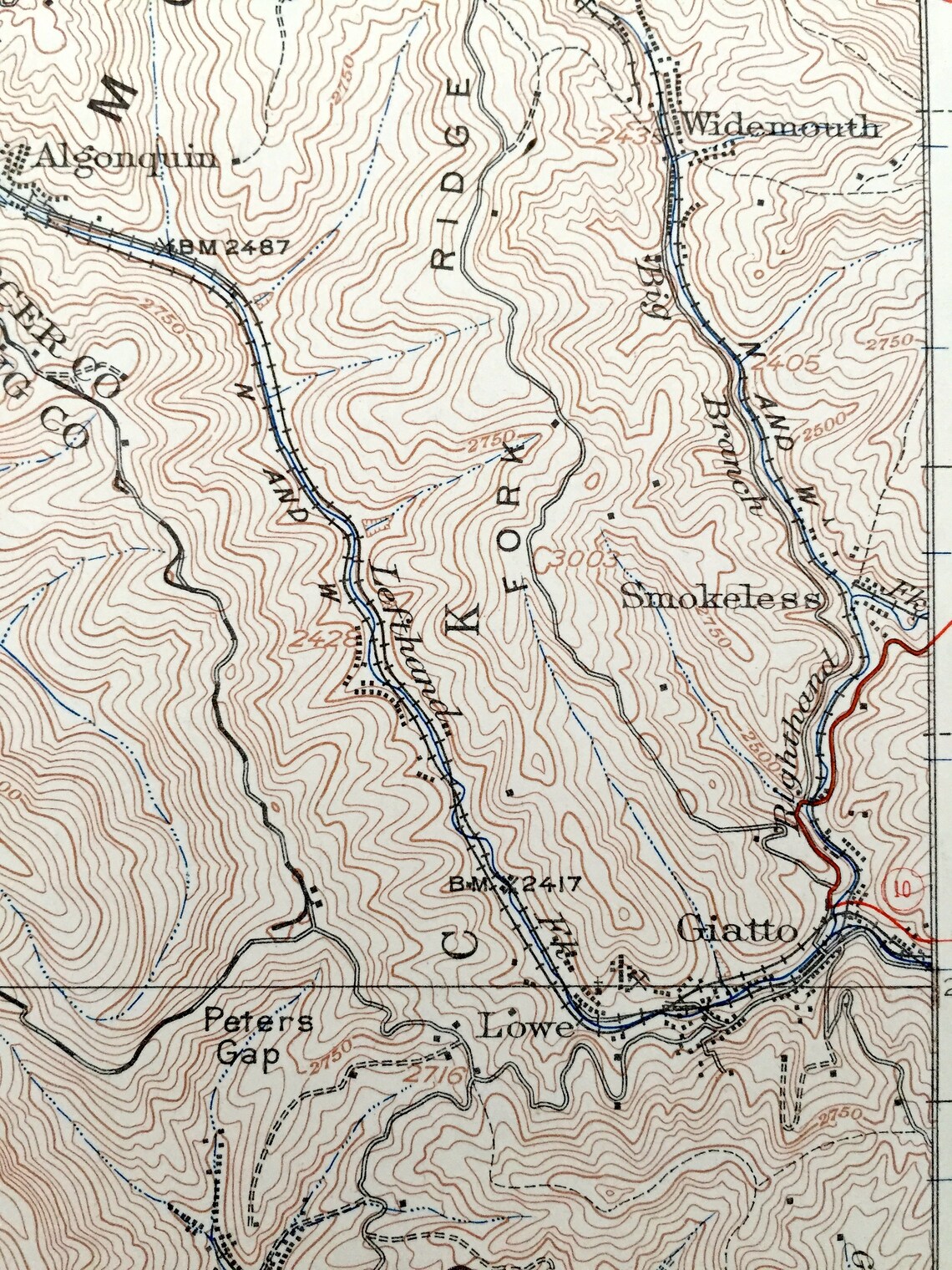 Antique Bramwell West Virginia 1924 US Geological Survey Etsy