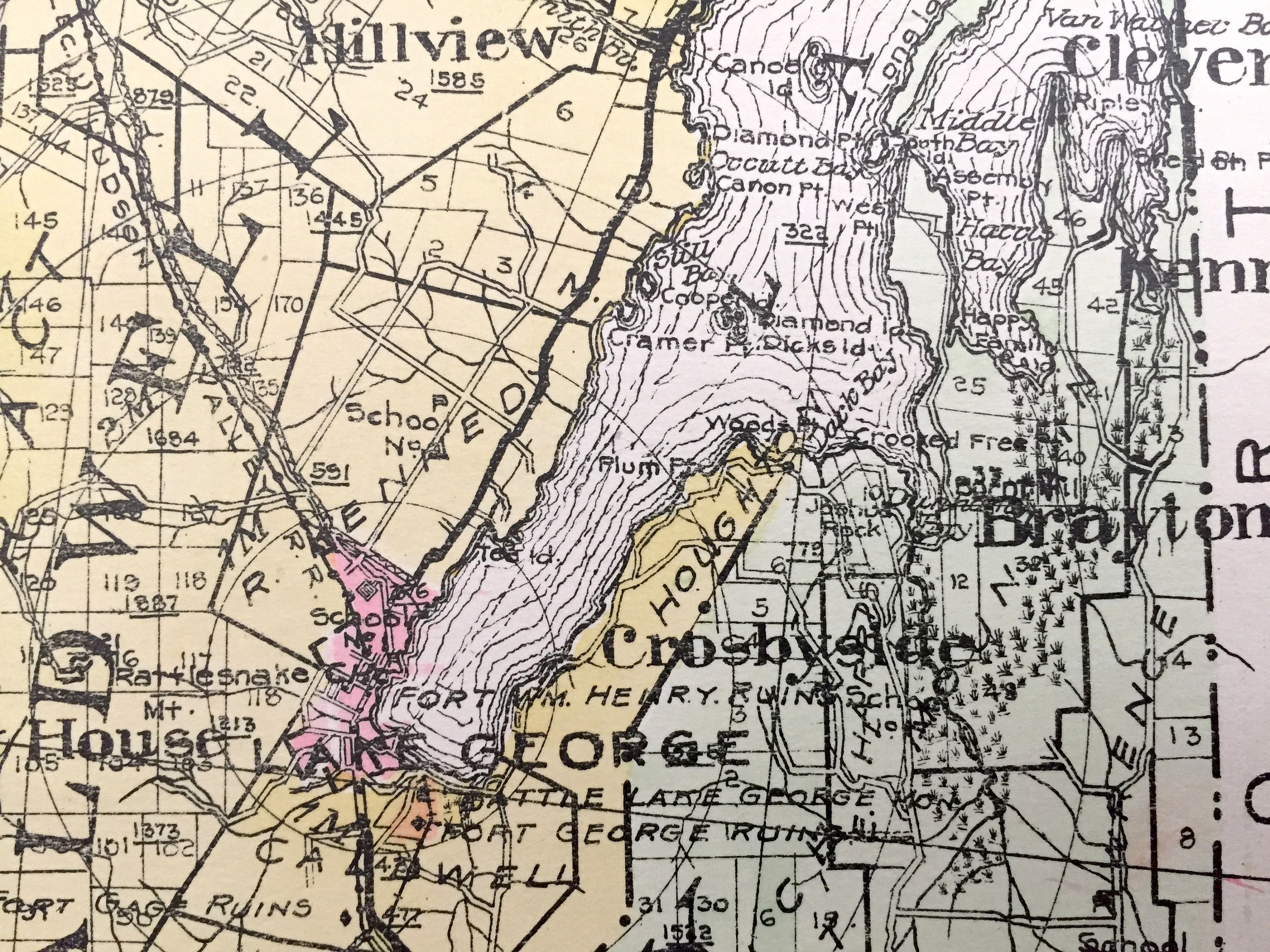 Antique Warren County New York 1912 New Century Atlas Map Etsy