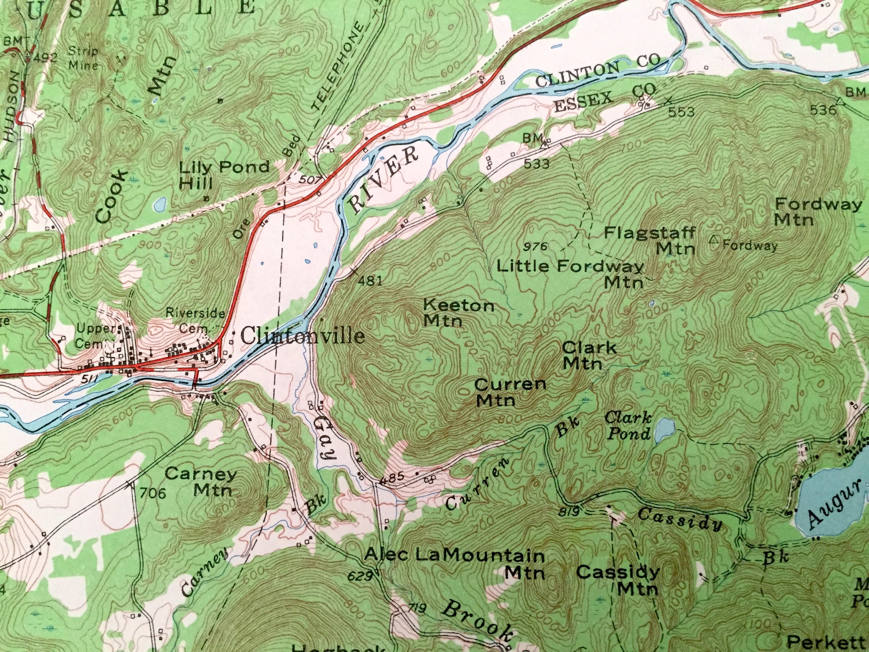 Antique Au Sable Forks New York 1953 US Geological Survey Etsy