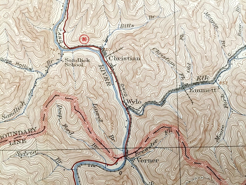 Antique Gilbert West Virginia 1927 US Geological Survey Etsy