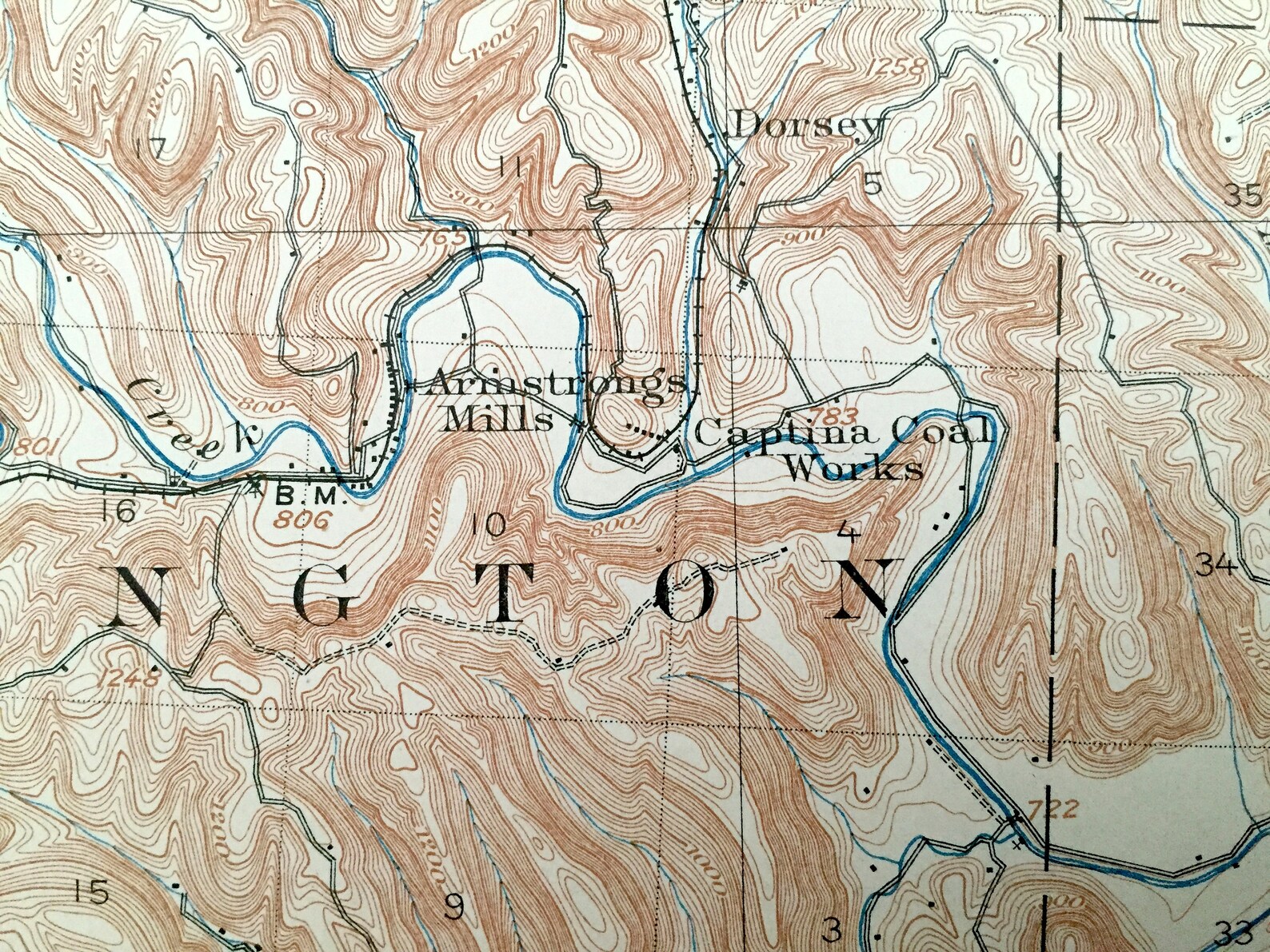 Antique Clarington Ohio 1905 US Geological Survey Topographic Etsy