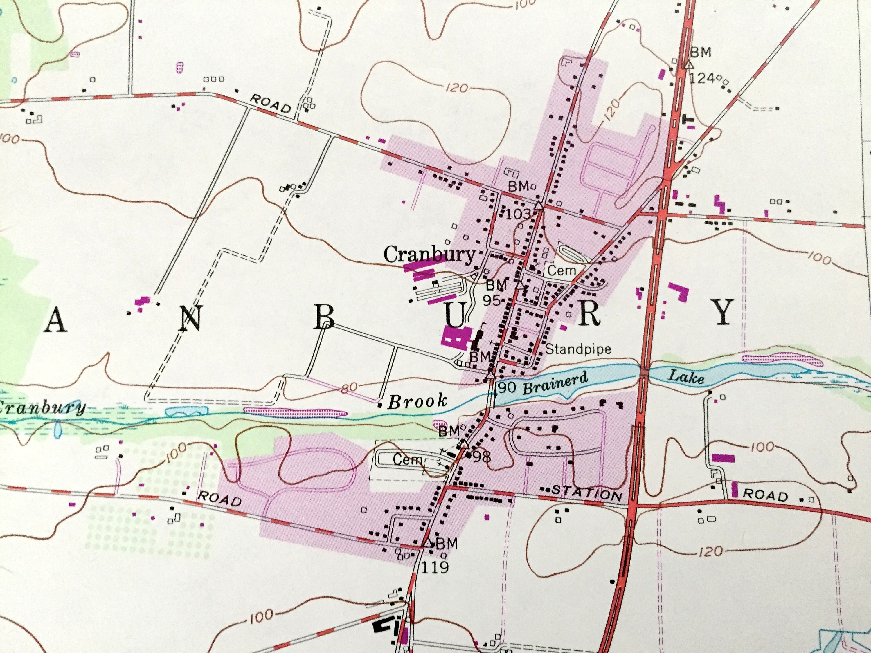 Antique Hightstown New Jersey 1954 US Geological Survey Etsy