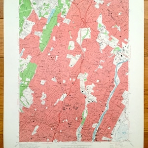 Antique Orange, New Jersey 1955 US Geological Survey Topographic Map – Montclair, Bloomfield, Newark, Passaic, Clifton Cedar Grove Kearny NJ