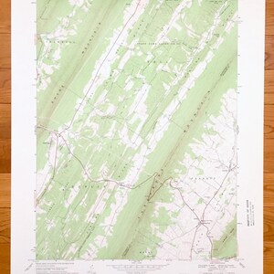 Ancien abat-jour Gap, Pennsylvanie 1966 U.S. Geological Survey carte topographique – comté de Huntingdon, comté de Franklin, Cromwell, Fannett, Dublin