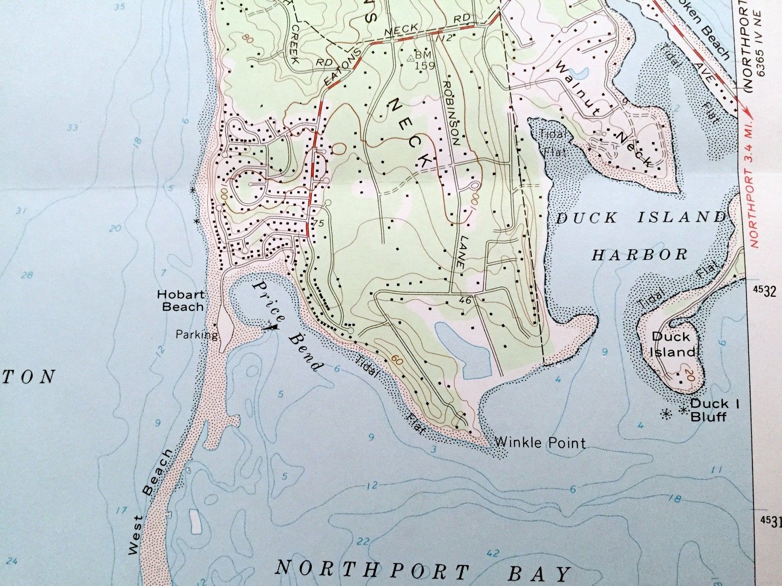 Antique Lloyd Harbor New York 1967 US Geological Survey Etsy