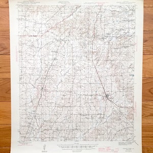 Antike Grand Cane, Louisiana 1945 US Geological Survey topographische Karte - Longstreet, Kickapoo, Keatchie, Kolter, Gloster, vier Gabeln