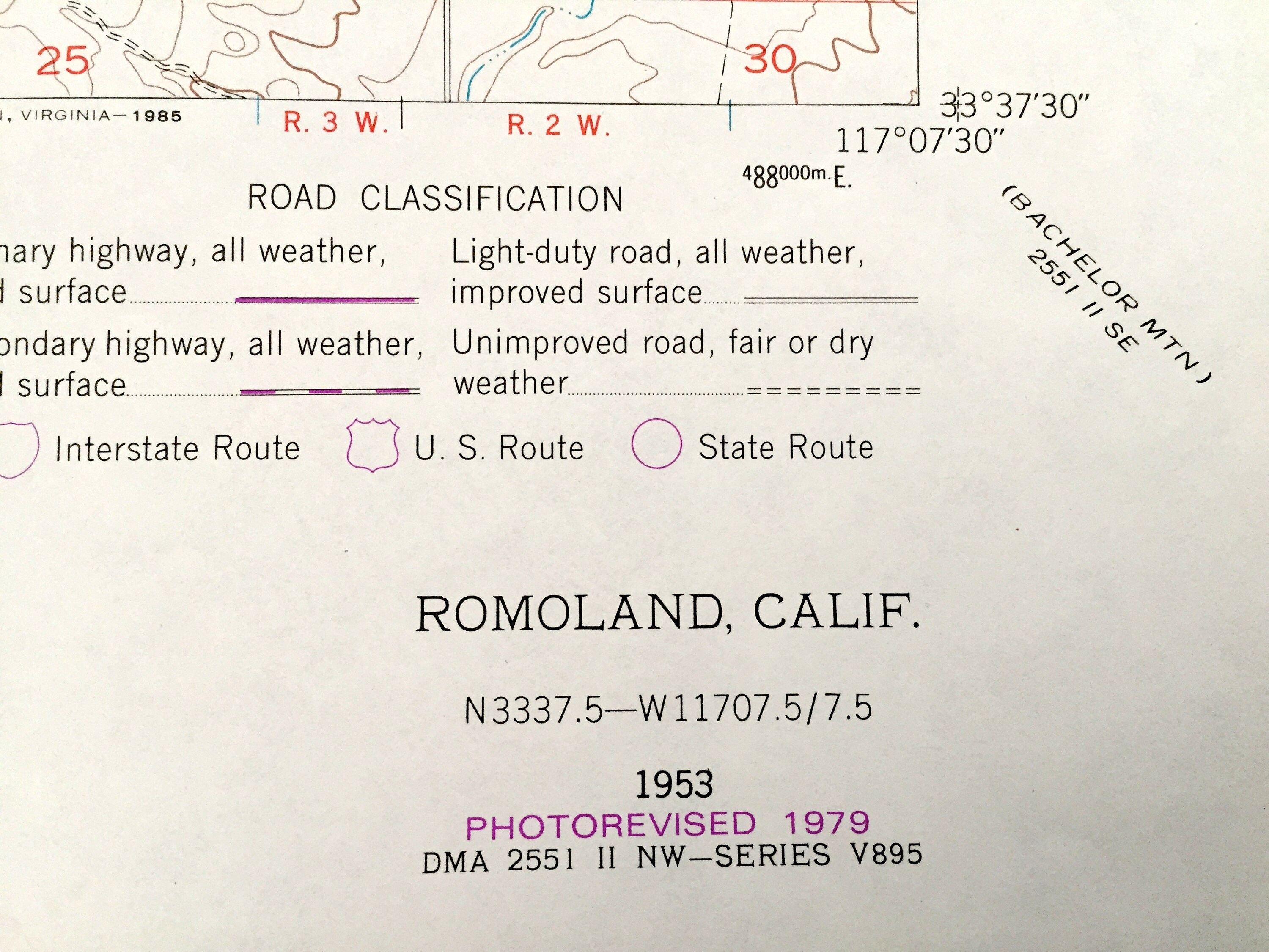 Antique Romoland California 1953 US Geological Survey Etsy