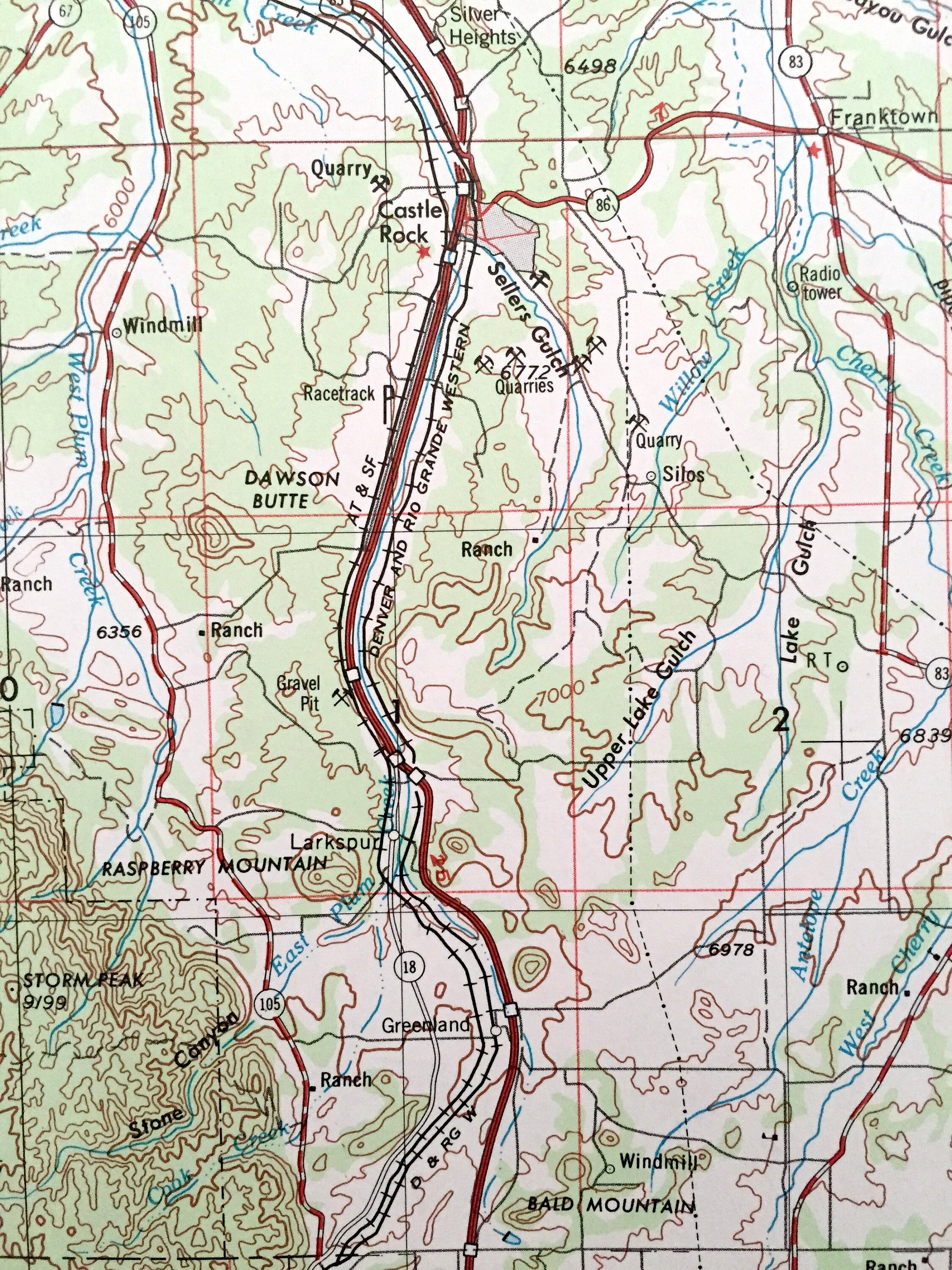 Antique Denver, Colorado 1953 US Geological Survey Topographic Map  display picture 1