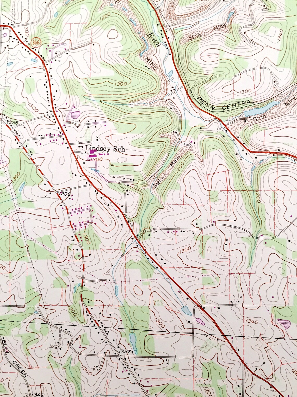 Antique Saxonburg Pennsylvania 1958 US Geological Survey Etsy