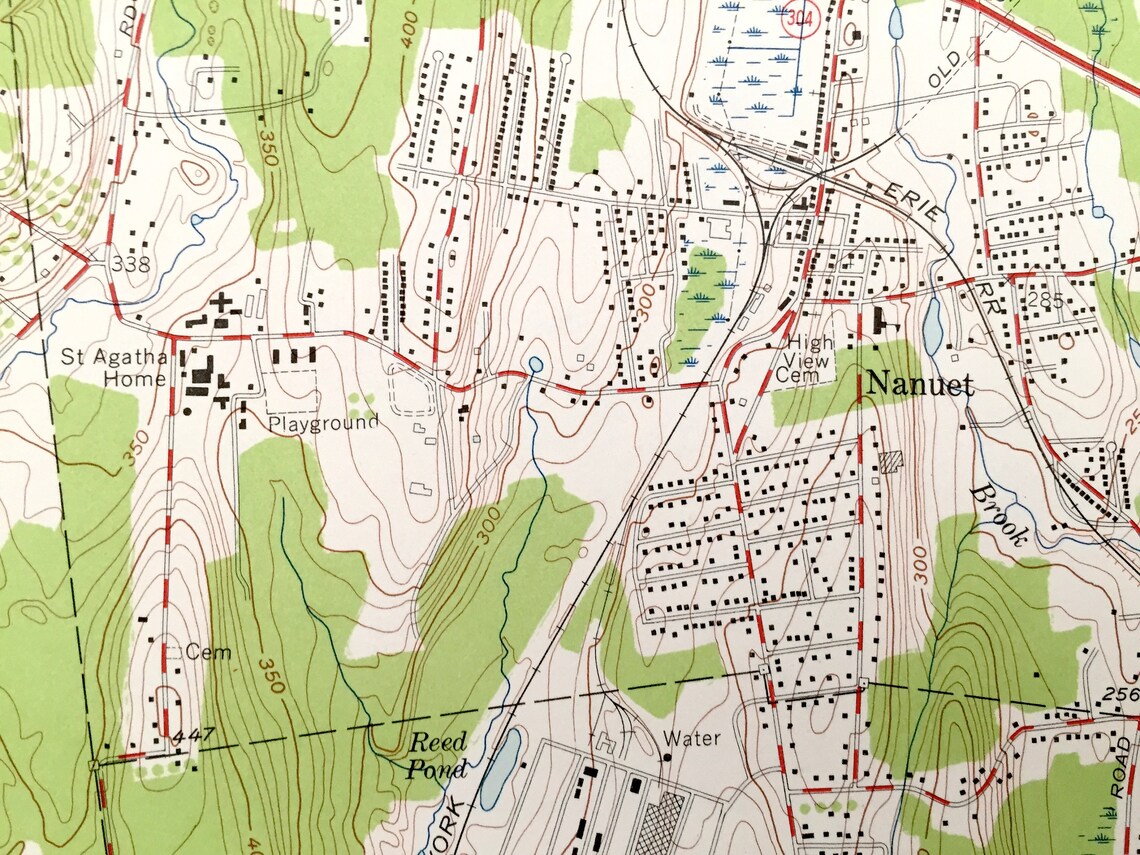 Antique Park Ridge New Jersey 1955 US Geological Survey Etsy