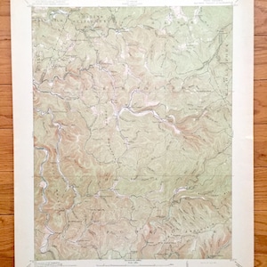 Antike Topographische Karte von Hacker Valley, West Virginia 1915 - Webster County, Goshen, Salt Lick, Holly, Banks, Cleveland