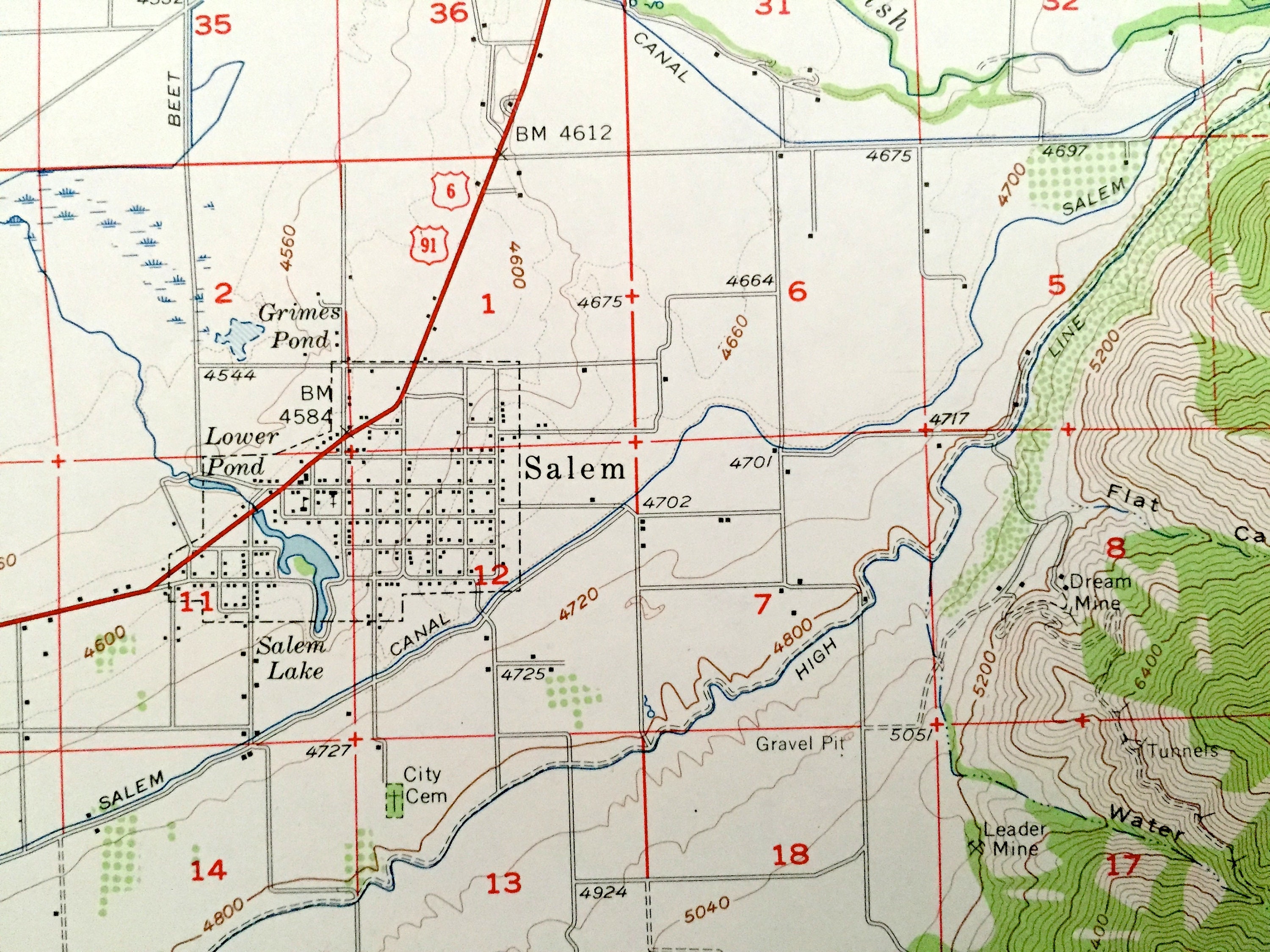 Antique Provo Utah 1949 Mapa topográfico del servicio Etsy