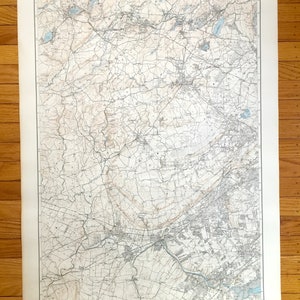 Antik New Jersey 1880 Abt. der Wirtschaftsentwicklung Topographie Karte – Union, Morris, Somerset, Middlesex County, Morristown Great Swamp NJ
