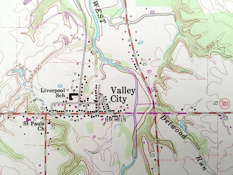 Antique Mallet Creek Ohio 1961 US Geological Survey Etsy