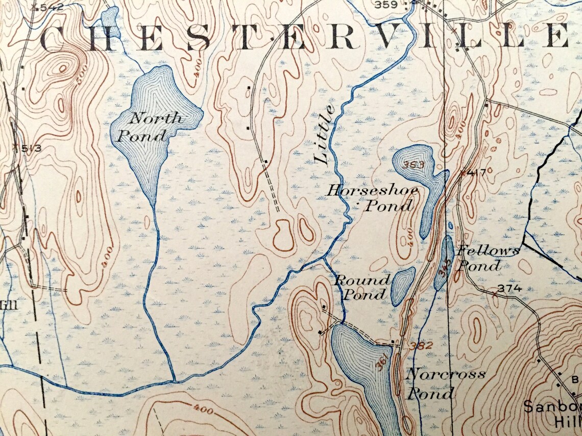 Antique Farmington Maine 1924 US Geological Survey Etsy