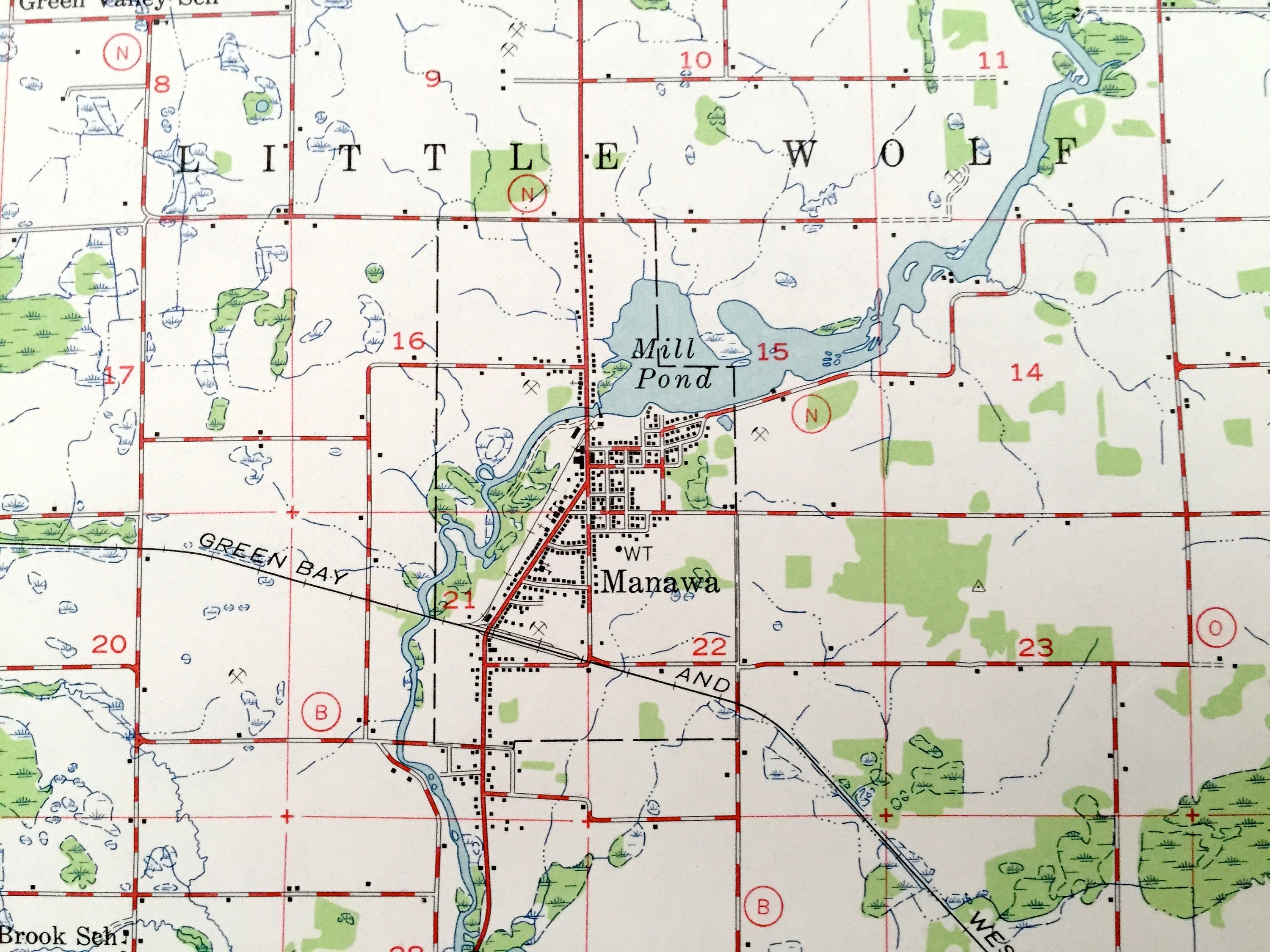 Antique Weyauwega Wisconsin 1956 US Geological Survey Etsy