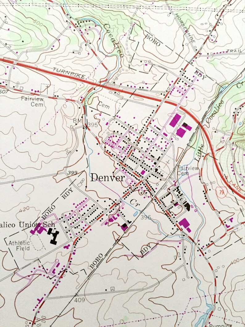 Antique Ephrata Pennsylvania 1956 US Geological Survey Etsy