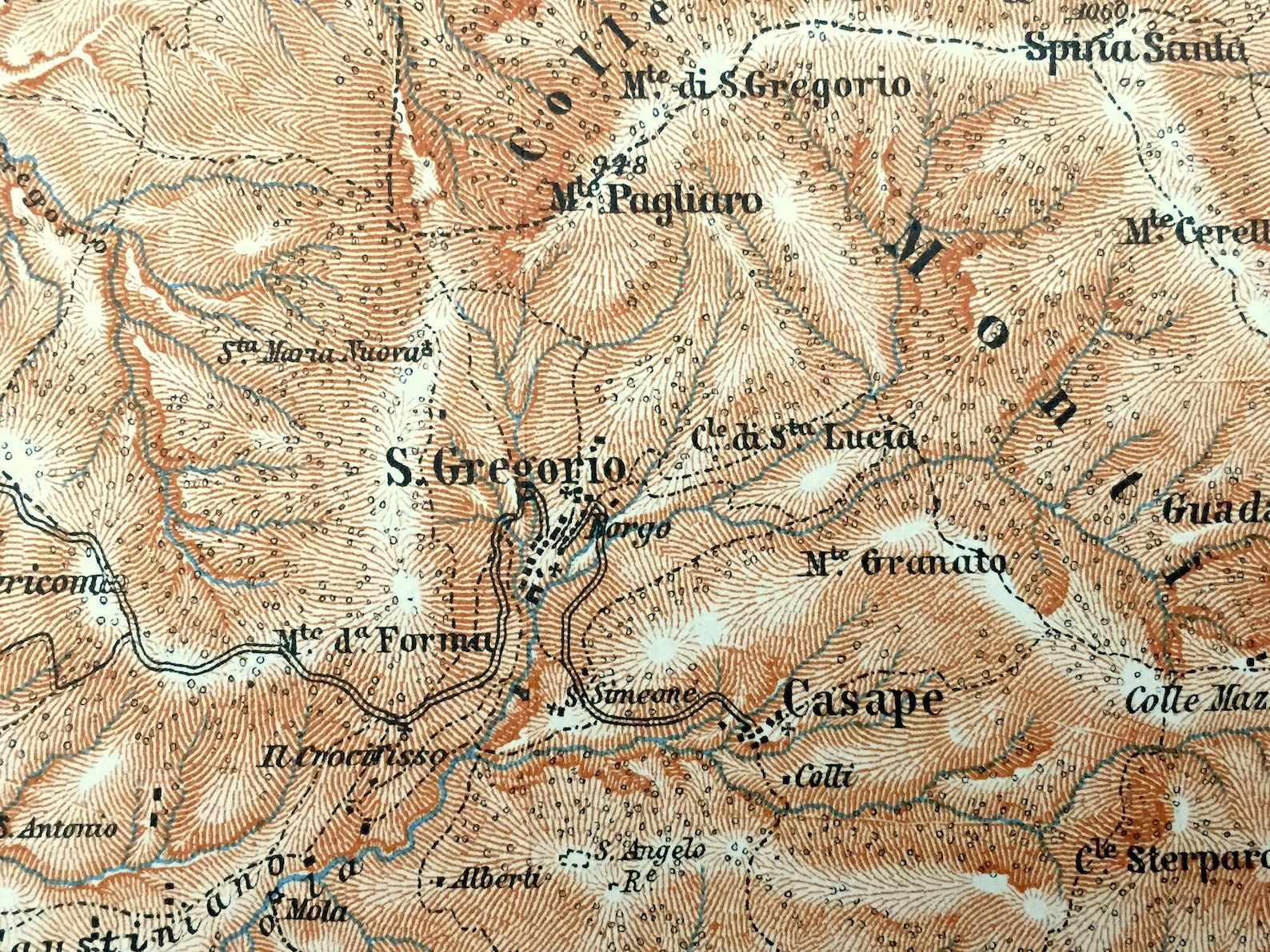 Antique 1913 Palestrina Italy Map From Baedekers Guide Atlas Etsy