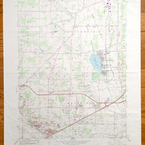 Antique Westfield Center, Ohio 1961 Mappa topografica del Geological Survey degli Stati Uniti - Lafayette, Boardman, Medina, Harrisville, Chippewa-on-the-Lake