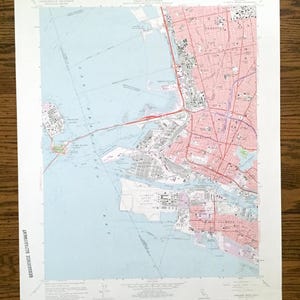 Mapa topográfico antiguo de Oakland, California, 1959, del Servicio Geológico de Estados Unidos: Emeryville, Berkeley, Alameda, San Antonio, Yerba Buena Island, CA