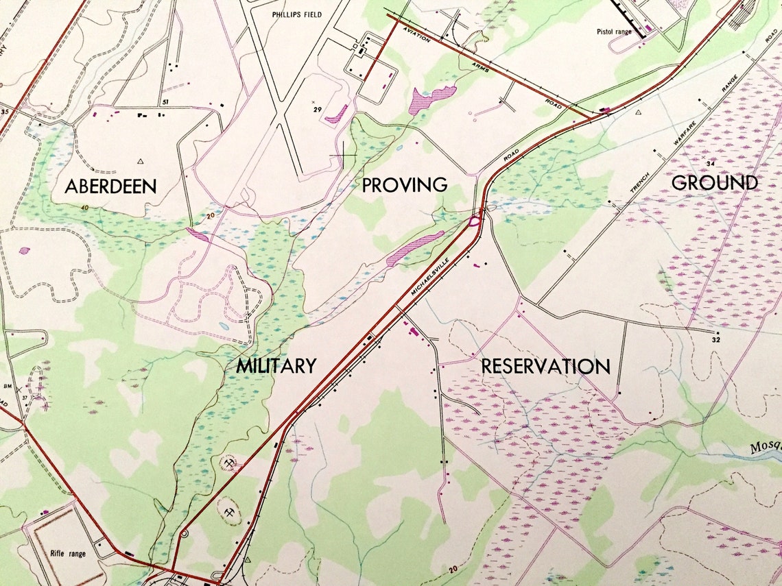 Antique Perryman Maryland 1948 US Geological Survey Etsy