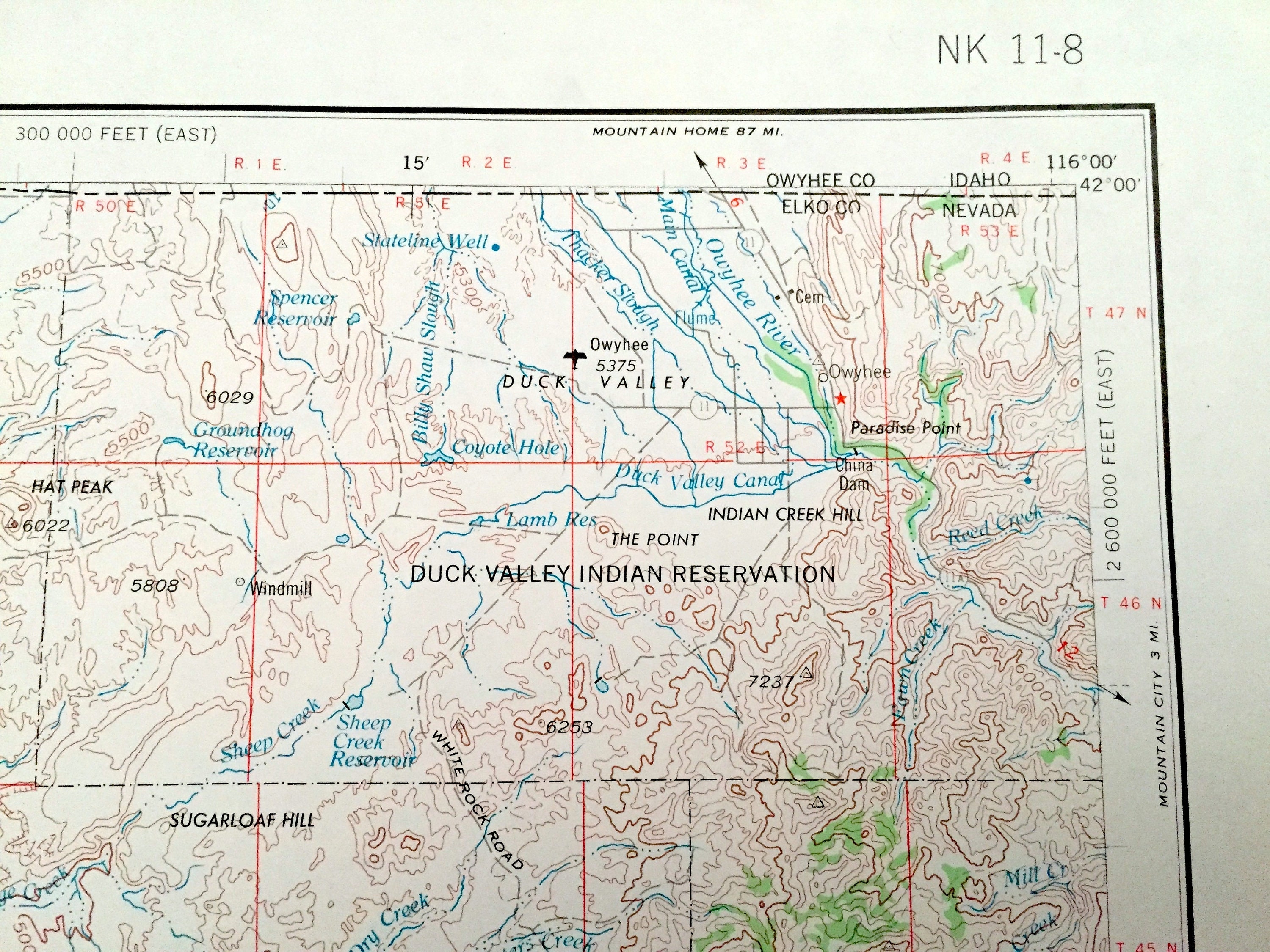 Antique McDermitt Nevada 1955 US Geological Survey Etsy