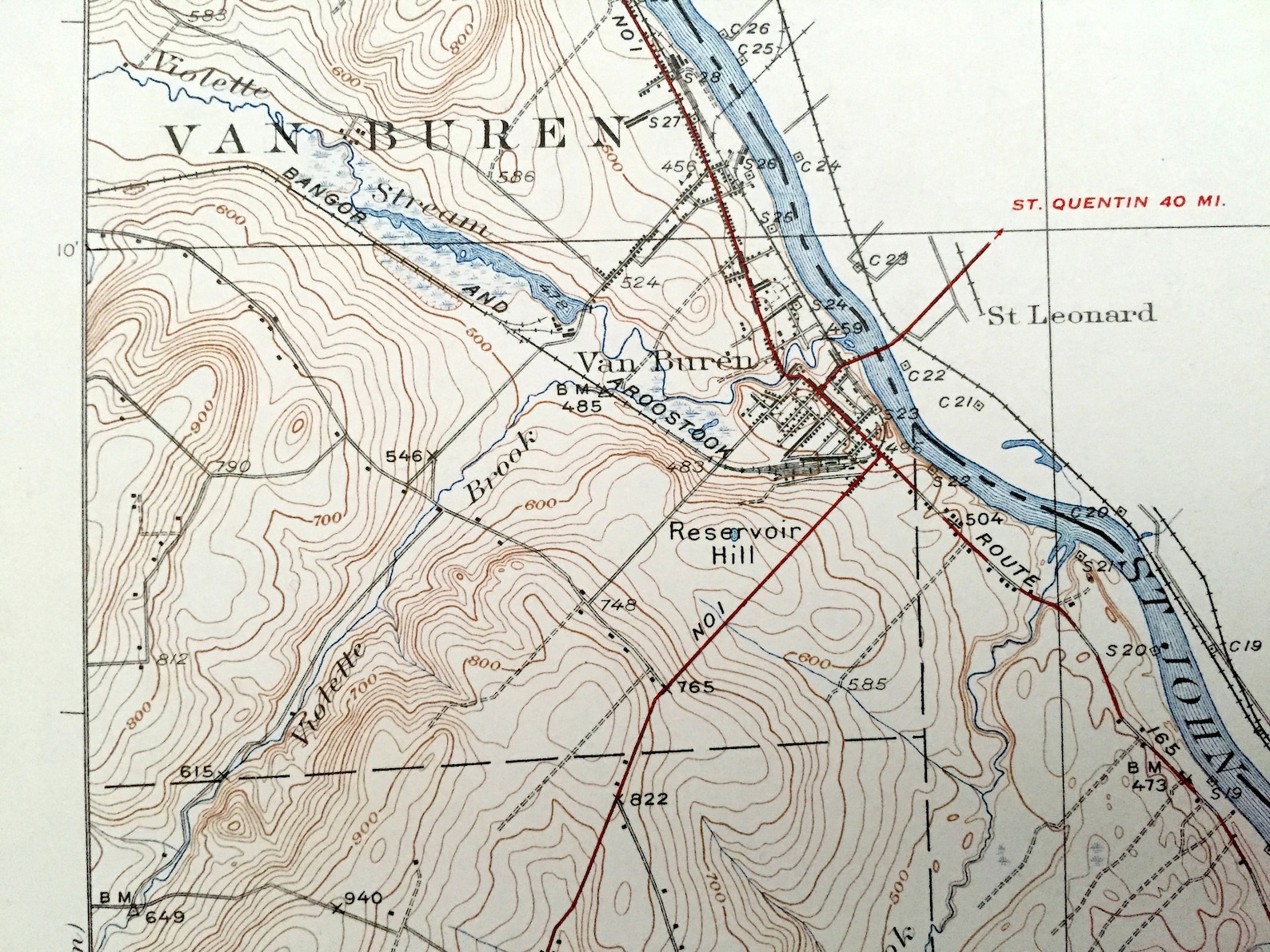 Antique Van Buren Maine 1934 US Geological Survey Topographic - Etsy UK