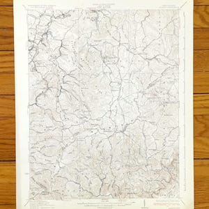 Antike Flattop, West Virginia 1932 US Geologische Dienst Topographische Karte - Mercer Raleger Summer County, Beaver, Ghent, Daniels, Withbey WV