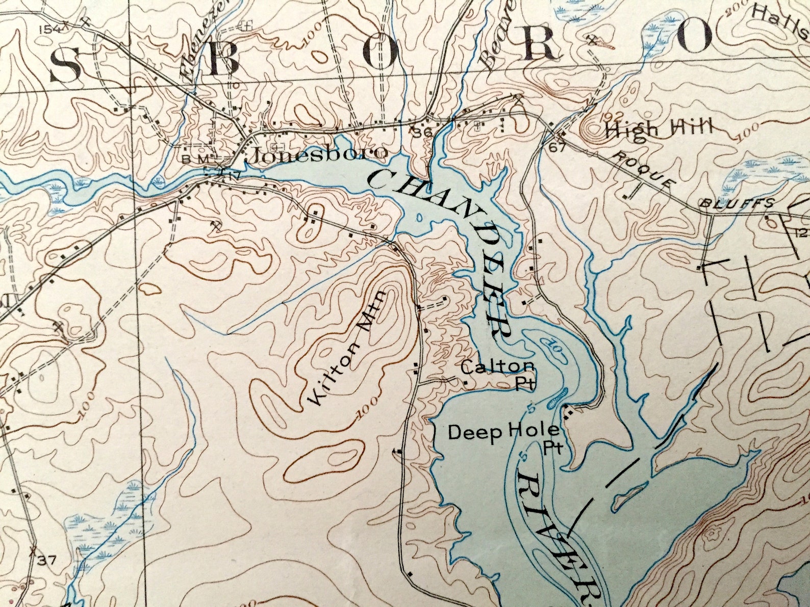 Antique Columbia Falls Maine 1921 US Geological Survey Etsy