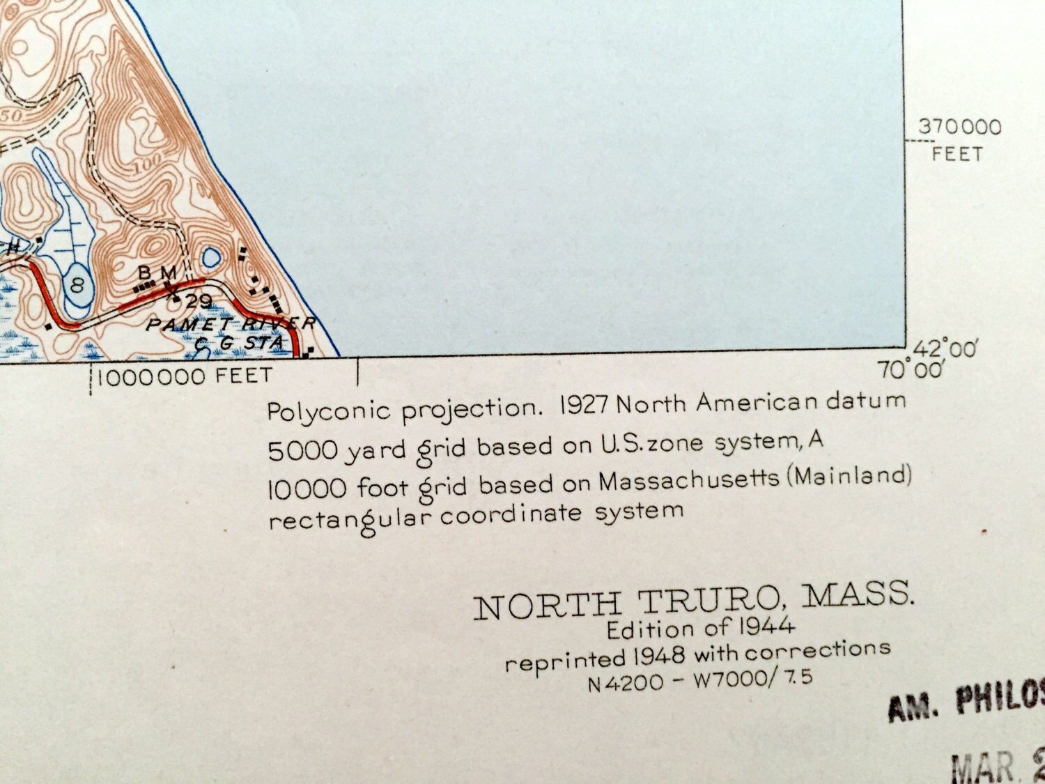 Antique Truro, Cape Cod, Massachusetts 1944 Mapa topográfico del Servicio  Geológico de EE. UU. - Pond Village, Pilgrim Heights, Highlands,  Barnstable, MA - Etsy México, image size:1500x1125