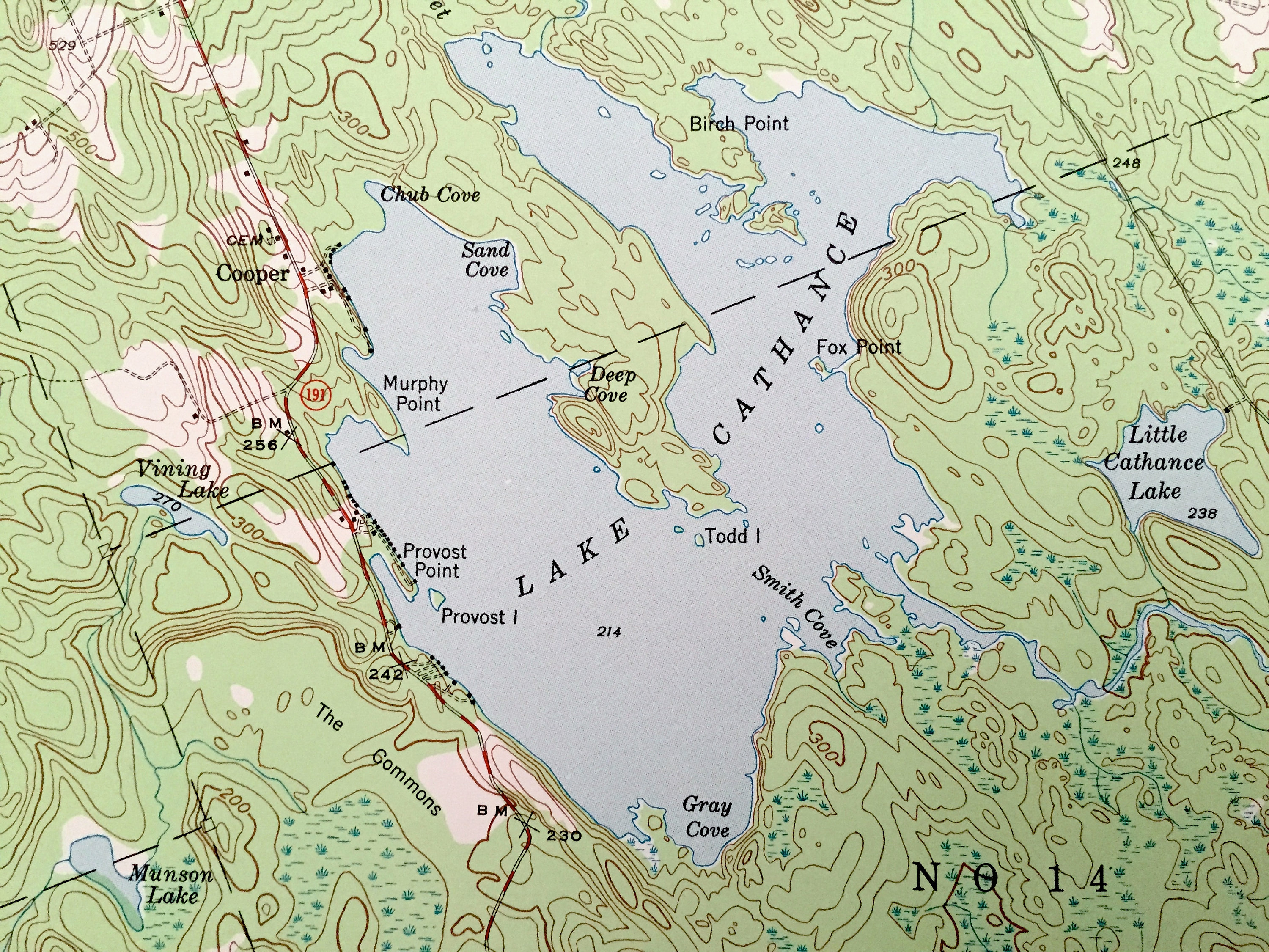 Antique Gardner Lake Maine 1941 US Geological Survey Etsy UK