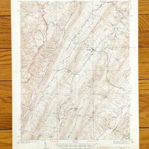 Antike Topographische Karte von Monterey, Virginia, 1944 - Highland County, George Washington National Forest, Allegheny, VA