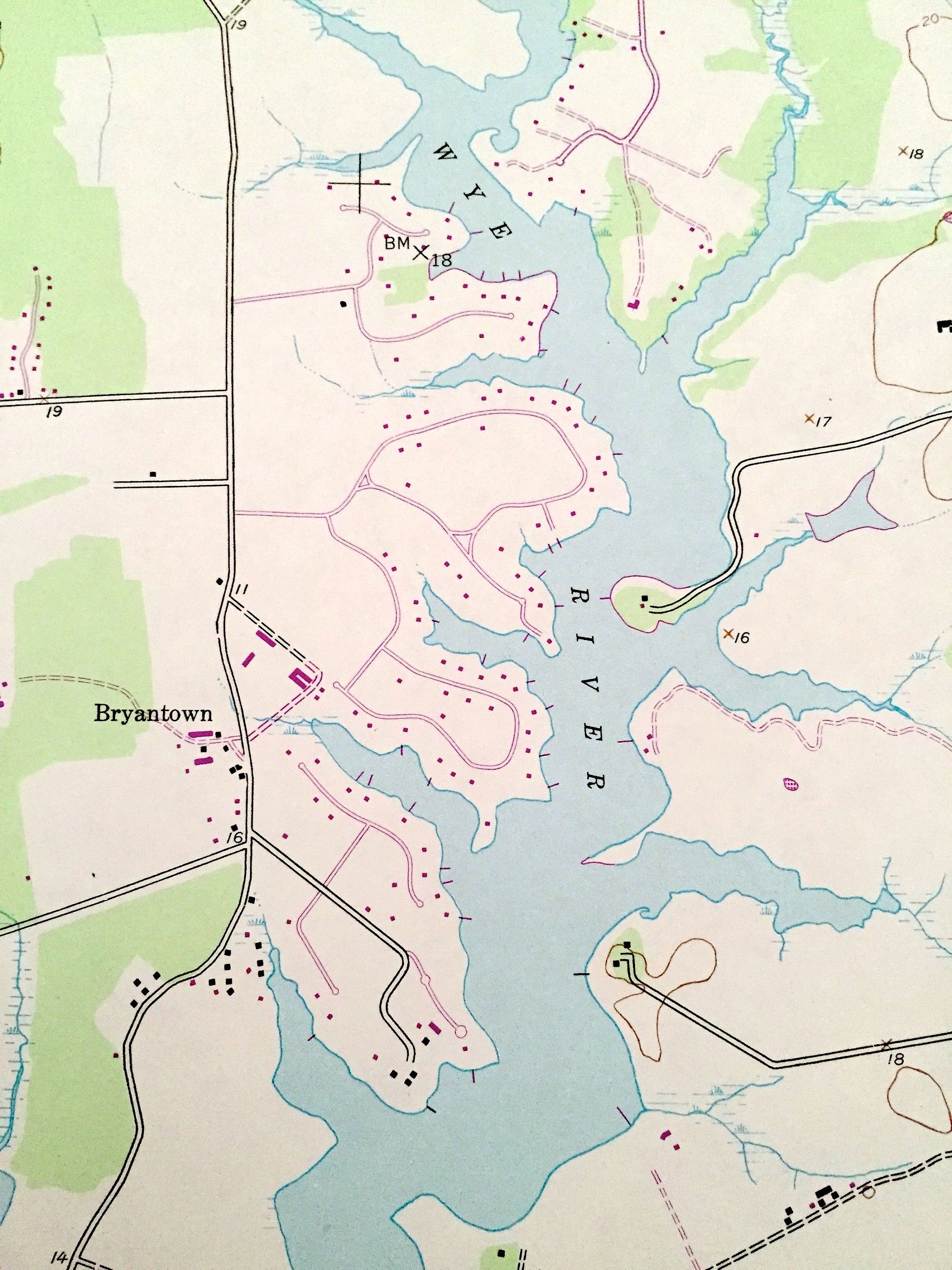 Antique Queenstown Maryland 1942 US Geological Survey Etsy