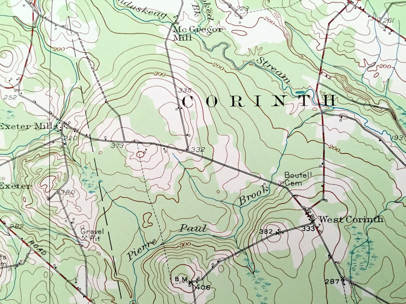 Antique Stetson Maine 1955 US Geological Survey Topographic Etsy