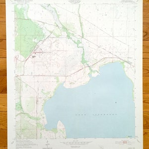 Antieke Lorida, Florida 1952 US Geological Survey topografische kaart – gezien onder Highlands County, Lake Istokpoga, Big Island, Sebring luchthaven