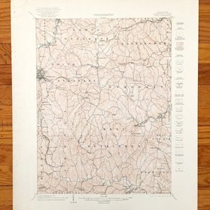 Antique Amity, Pennsylvania 1904 Us Geological Survey Topographische Karte – Washington County, Chartiers, Nottingham Fallowfield Peters Union PA